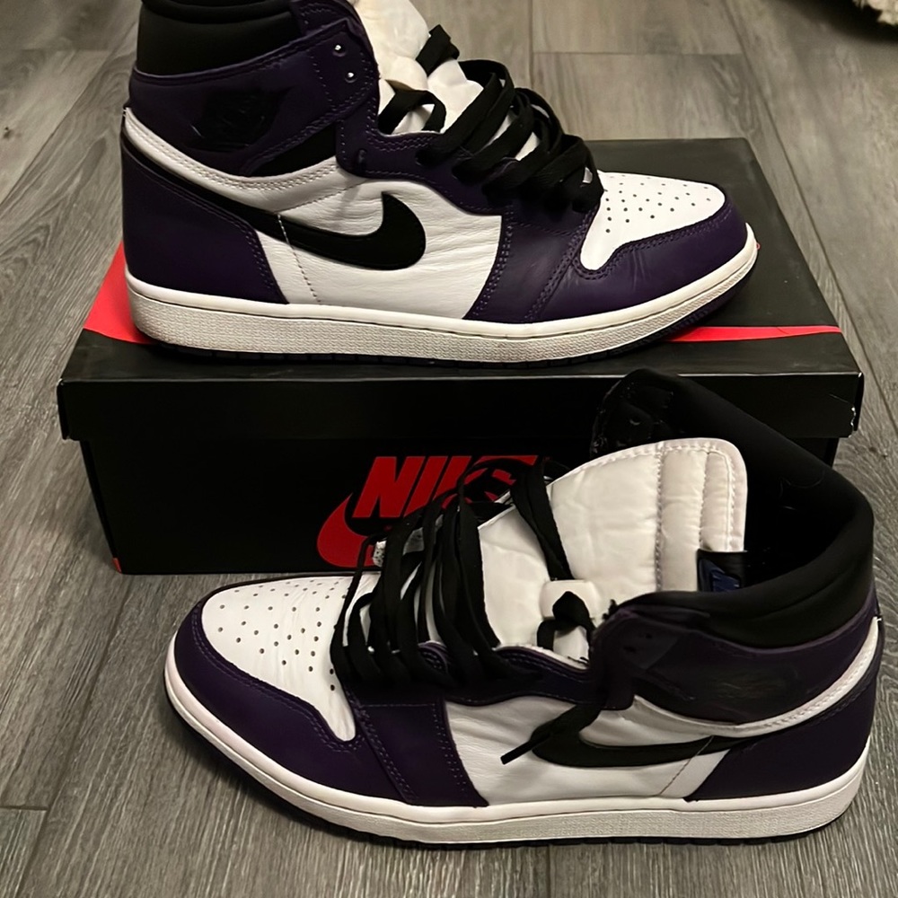 Jordan 1 court purple size 10